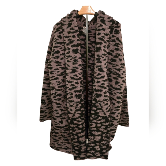 Calia by Carrie Underwood Long Cardigan Sweater w/pockets Sz M Brown/Black Print - Picture 1 of 5